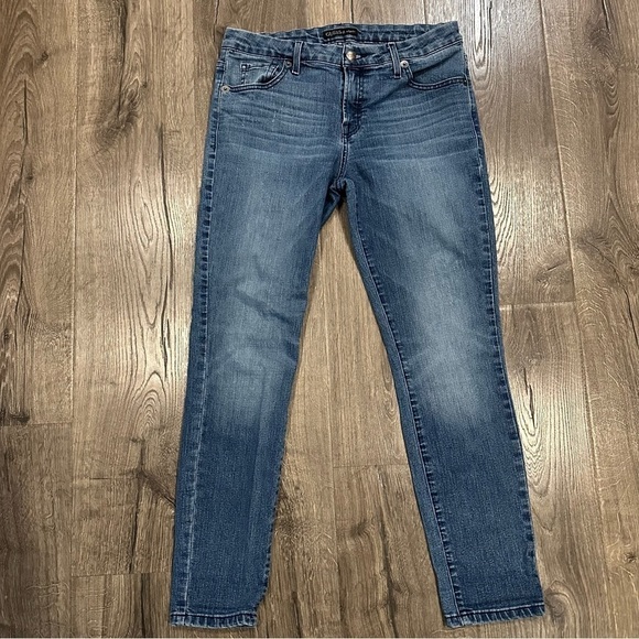 Guess Jeans Vintage 90s Womens Tapered Mid Rise Distressed 29 Medium Wash - Picture 2 of 16